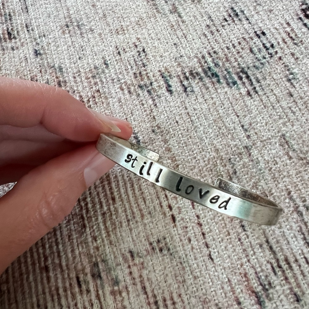 Silver and Gold Engraved Bracelet - Picture 3 of 3
